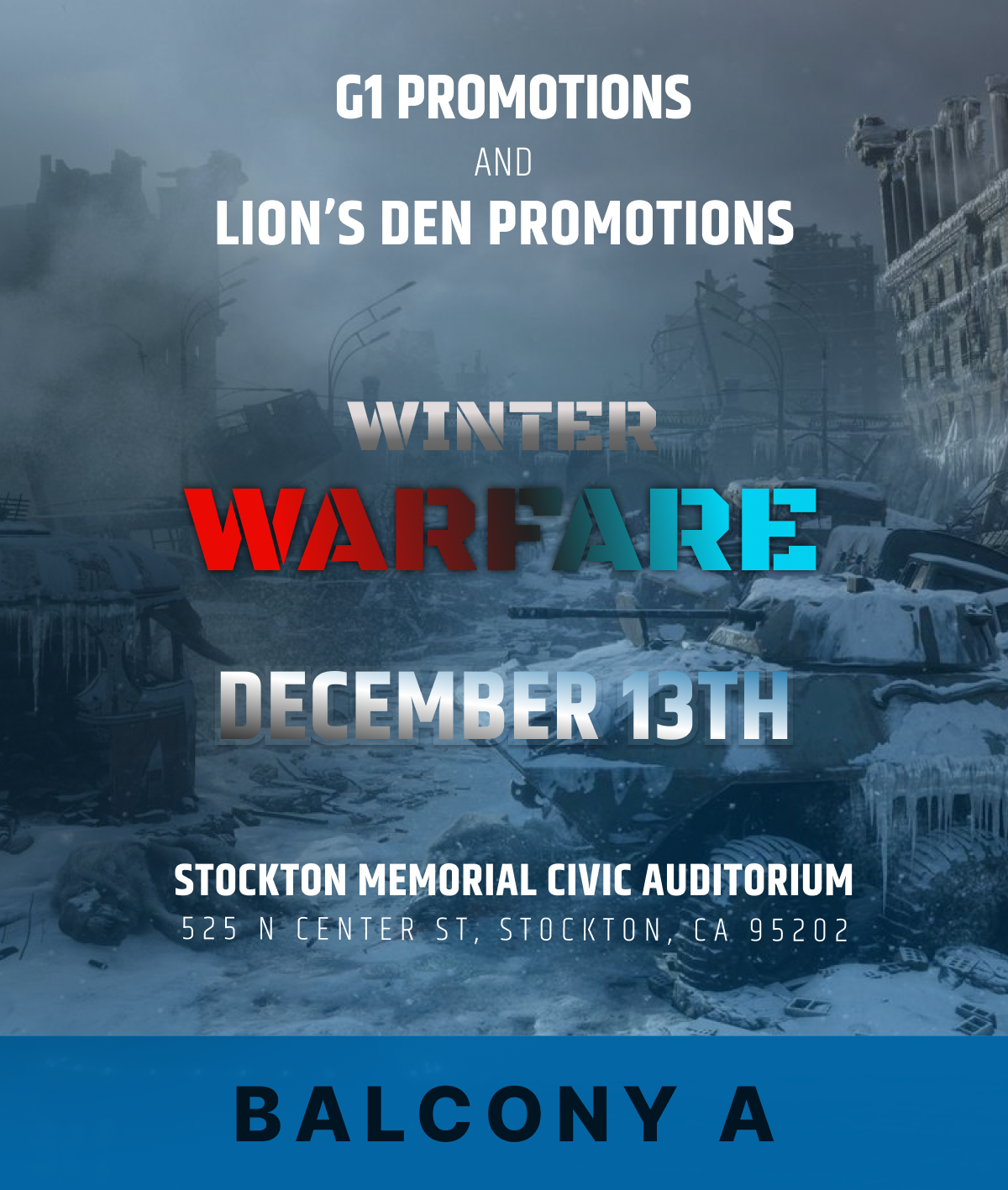 Winter Warfare Stockton Pro Boxing Dec 13