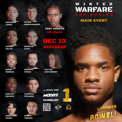Winter Warfare Stockton Pro Boxing Dec 13