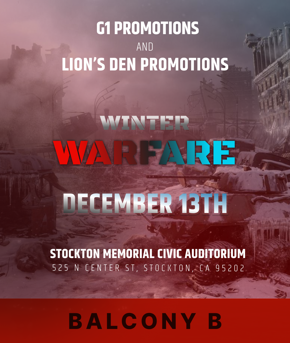 PRO BOXING - WINTER WARFARE - December 13TH