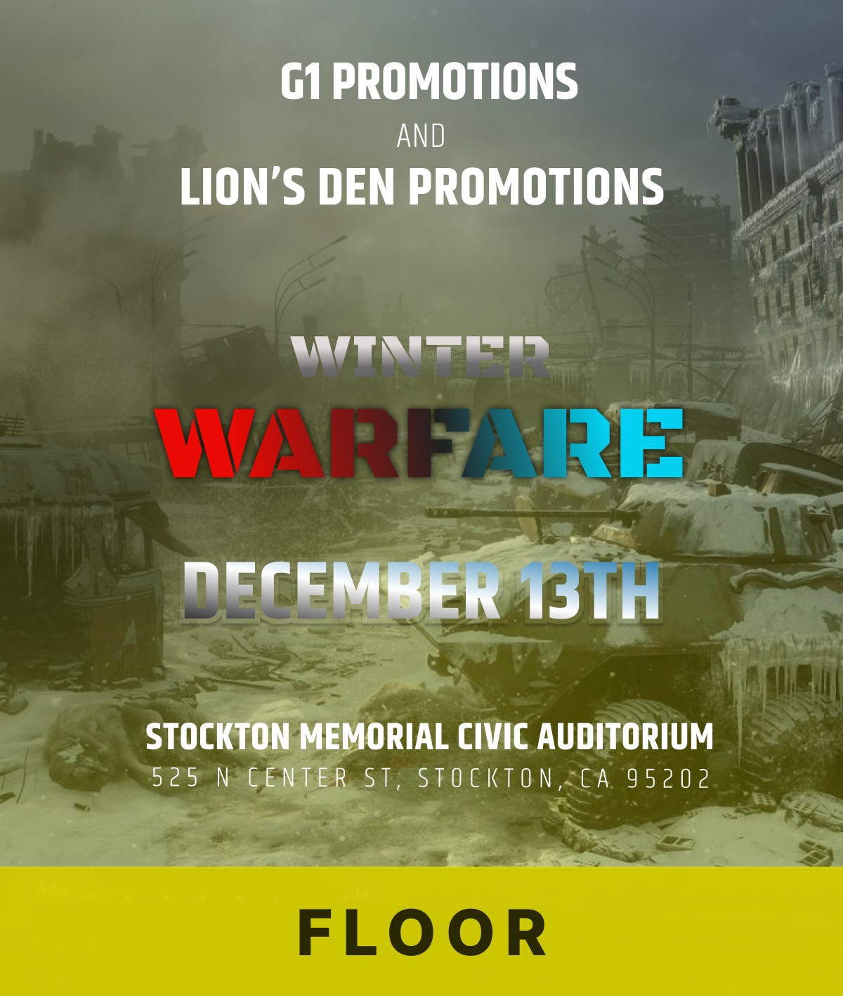 PRO BOXING - WINTER WARFARE - December 13TH